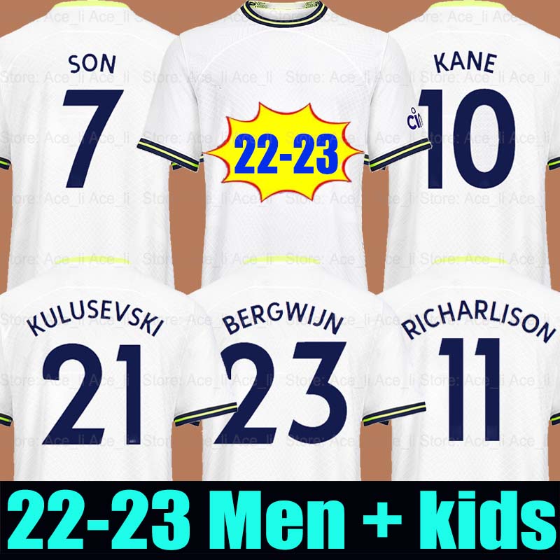22 23 KANE SON Soccer Jerseys KULUSEVSKI Tottenham HOJBJERG SPURS 2023 Football kit shirt, 22-23 home
22 23 KANE SON Soccer Jerseys KULUSEVSKI Tottenham HOJBJERG SPURS 2023 Football kit shirt, 22-23 home