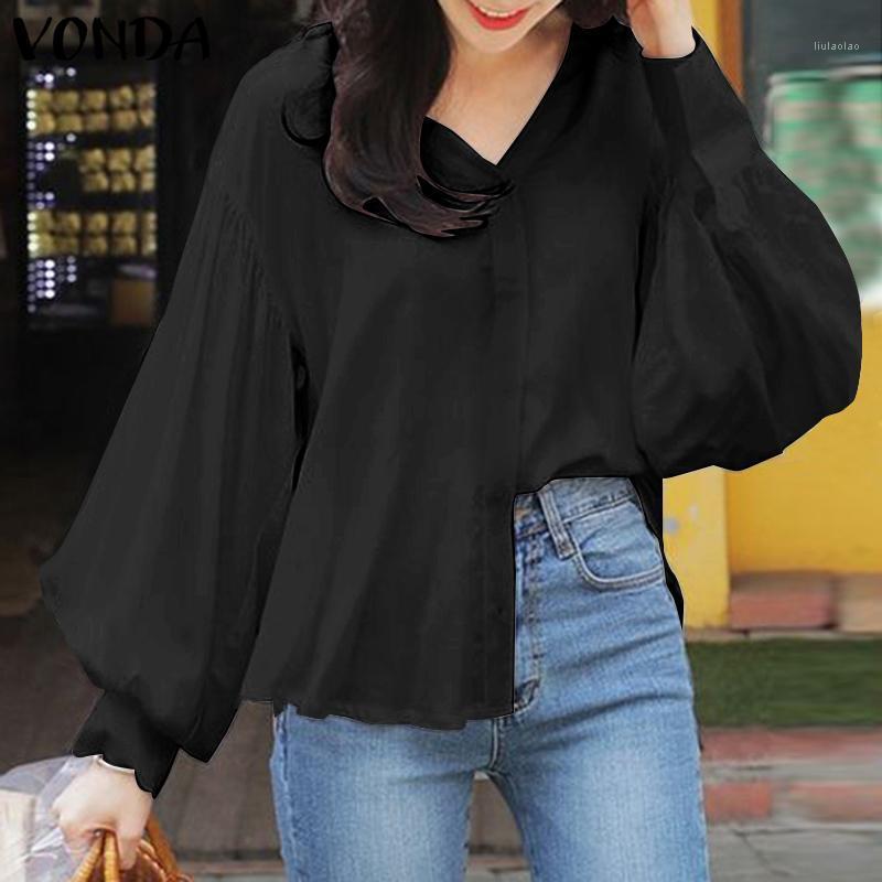 Women' Blouses & Shirts VONDA 2022 Women Sexy V Neck Long Sleeve Solid Femme Loose OL Office Blusas Ladies Party Tops Plus Size -5XL, Black
Women' Blouses & Shirts VONDA 2022 Women Sexy V Neck Long Sleeve Solid Femme Loose OL Office Blusas Ladies Party Tops Plus Size -5XL, Black