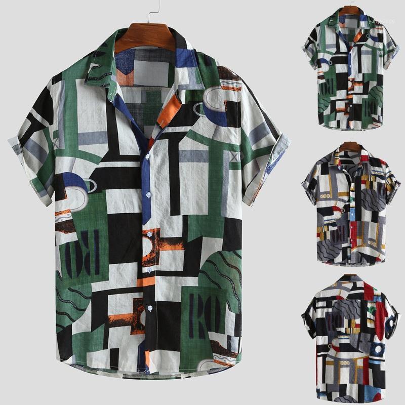 Summer Man Shirt Mens Ethnic Printed Stand Collar Cotton And Linen Stripe Short Sleeve Loose Hawaiian Men's Casual Shirts, Green
Summer Man Shirt Mens Ethnic Printed Stand Collar Cotton And Linen Stripe Short Sleeve Loose Hawaiian Men's Casual Shirts, Green