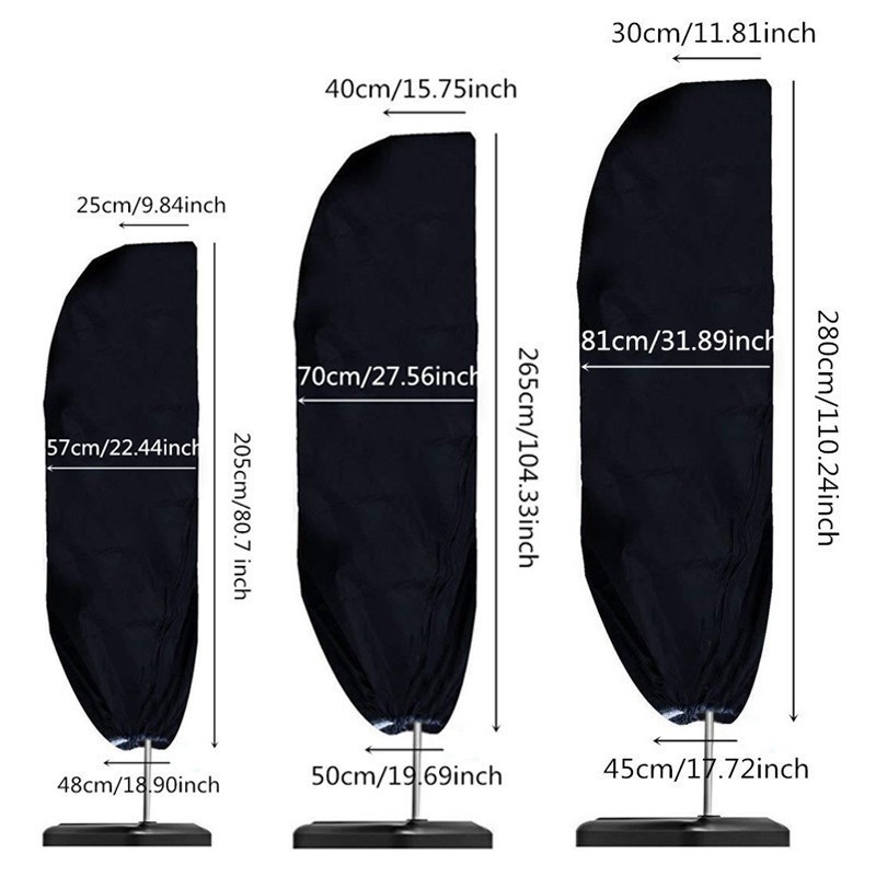 Outdoor Patio Banana Umbrella Cover Waterproof Protective with Zipper Garden Cantilever Parasol Umbrellas Rain 220427