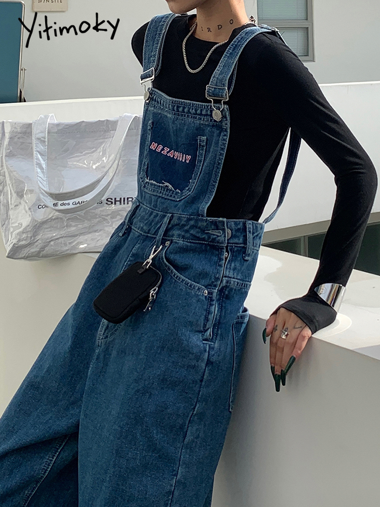 Women' Plus Size Jumpsuits Rompers Yitimoky Design Blue Denim Jumpsuit Women Fashion Baggy Jeans Jumpsuits High Waist Wide Leg Overalls Trousers Woman Y2k L220826
Women' Plus Size Jumpsuits Rompers Yitimoky Design Blue Denim Jumpsuit Women Fashion Baggy Jeans Jumpsuits High Waist Wide Leg Overalls Trousers Woman Y2k L220826
