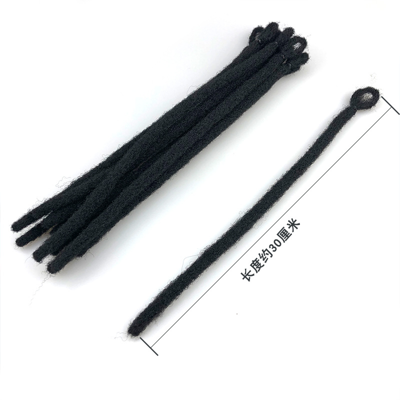 Male Dreadlocks Synthetic Hair Extensions Wig Braid Hip-Hop Men Short Dreadlock Handmade Soft