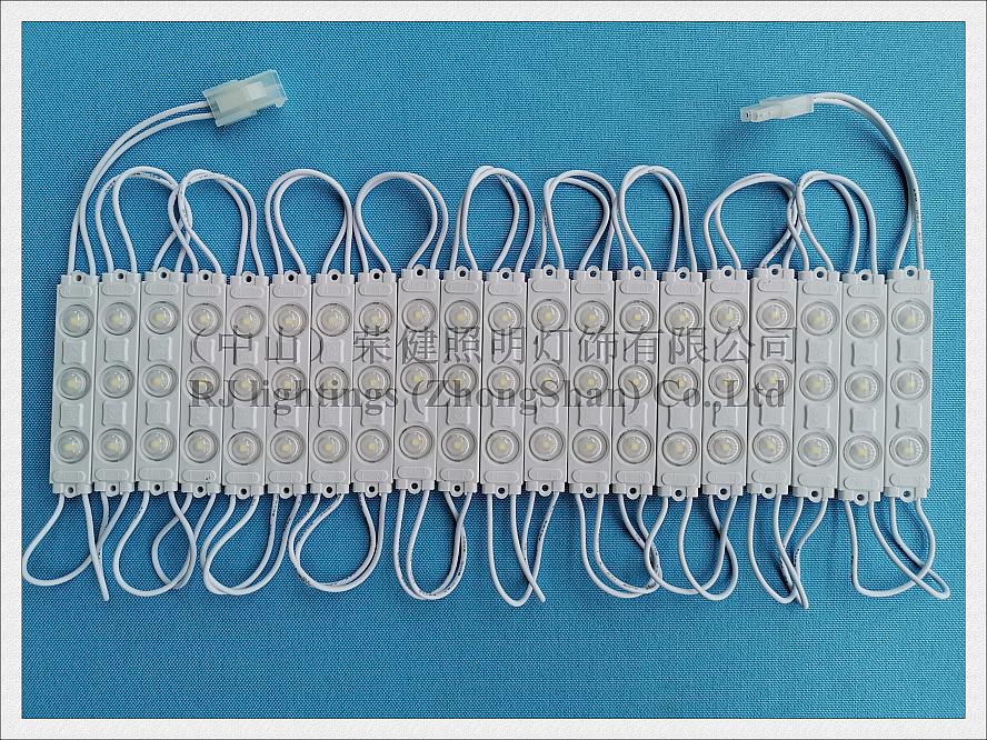 AC 110V 220V input injection LED module light 75mmX14mmX8mm SMD 2835 3 LED 1.8W IP65 waterproof