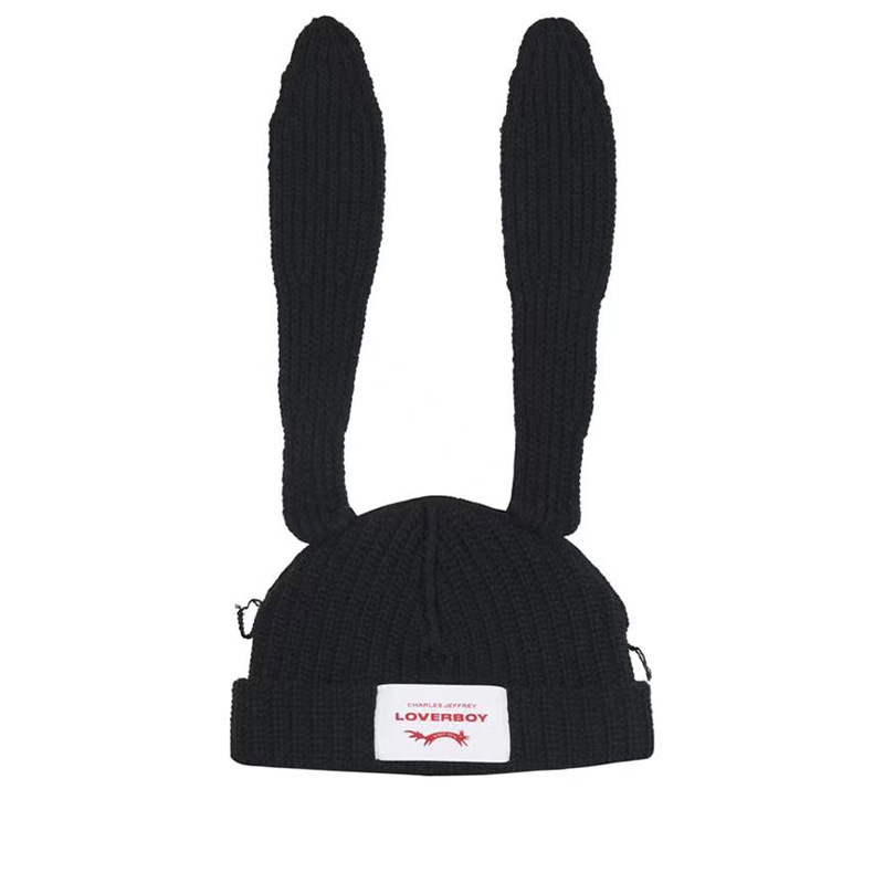 Rabbit Bunny Skullies Hat for Women Party Props Fashion Long Rabbit Ear Hat Winter Beanies Warm Scarf Hip-hop Caps Streetwear 220322