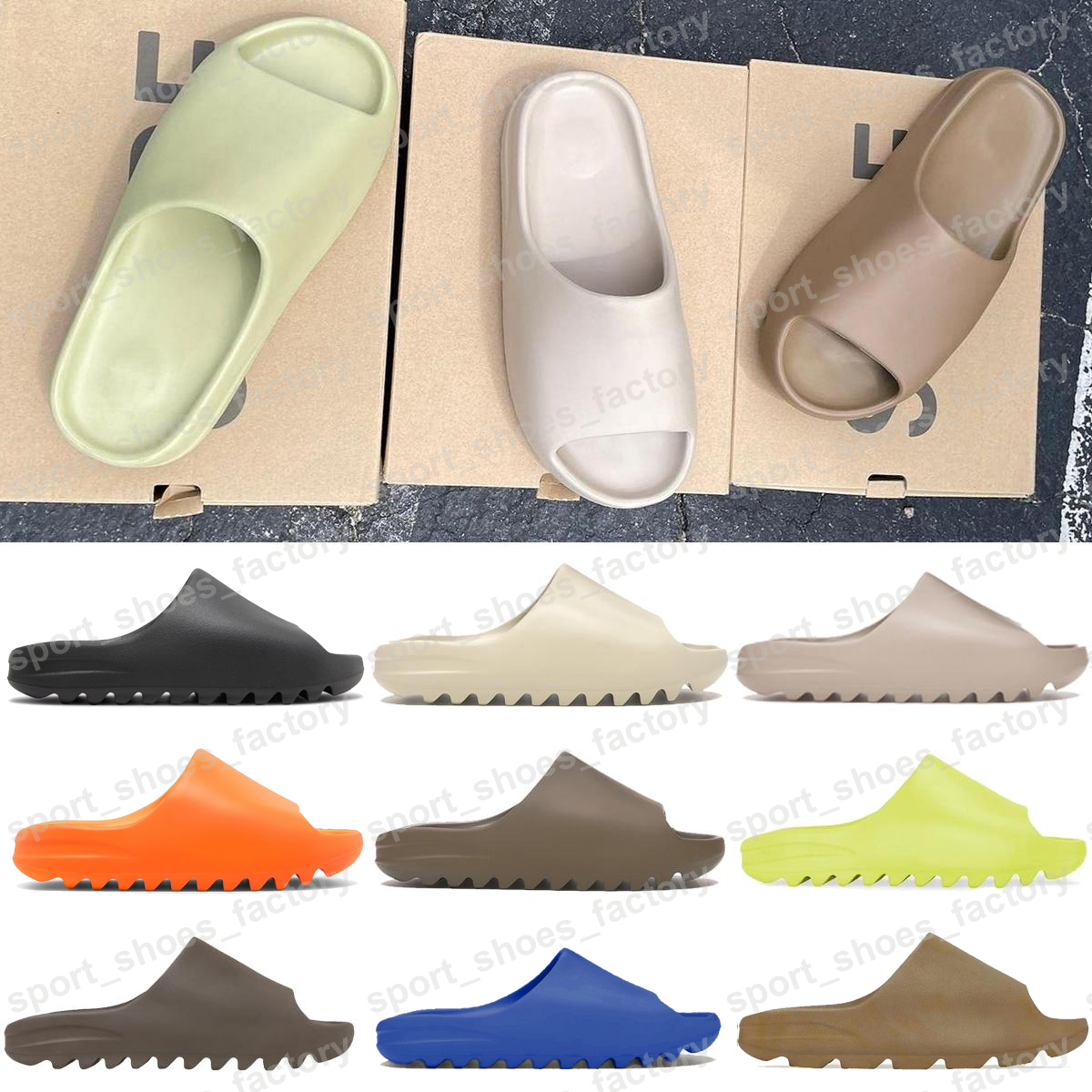 US 13 Onyx Pure Ochre Slides Women Men Slippers Glow Green Bone Slide Enfora Orange Core Desert Sand Resin Earth Brown Summer Shoes Luxurys designer sandals With Box, Contact us
US 13 Onyx Pure Ochre Slides Women Men Slippers Glow Green Bone Slide Enfora Orange Core Desert Sand Resin Earth Brown Summer Shoes Luxurys designer sandals With Box, Contact us