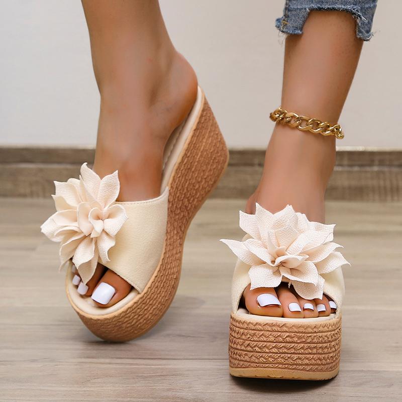 Slippers Women Wedge Summer Beach Platform Shoes Flower Peep Toe Female Sandals Soft Comfortable Thick Sole Ladies Slides, Beige
Slippers Women Wedge Summer Beach Platform Shoes Flower Peep Toe Female Sandals Soft Comfortable Thick Sole Ladies Slides, Beige