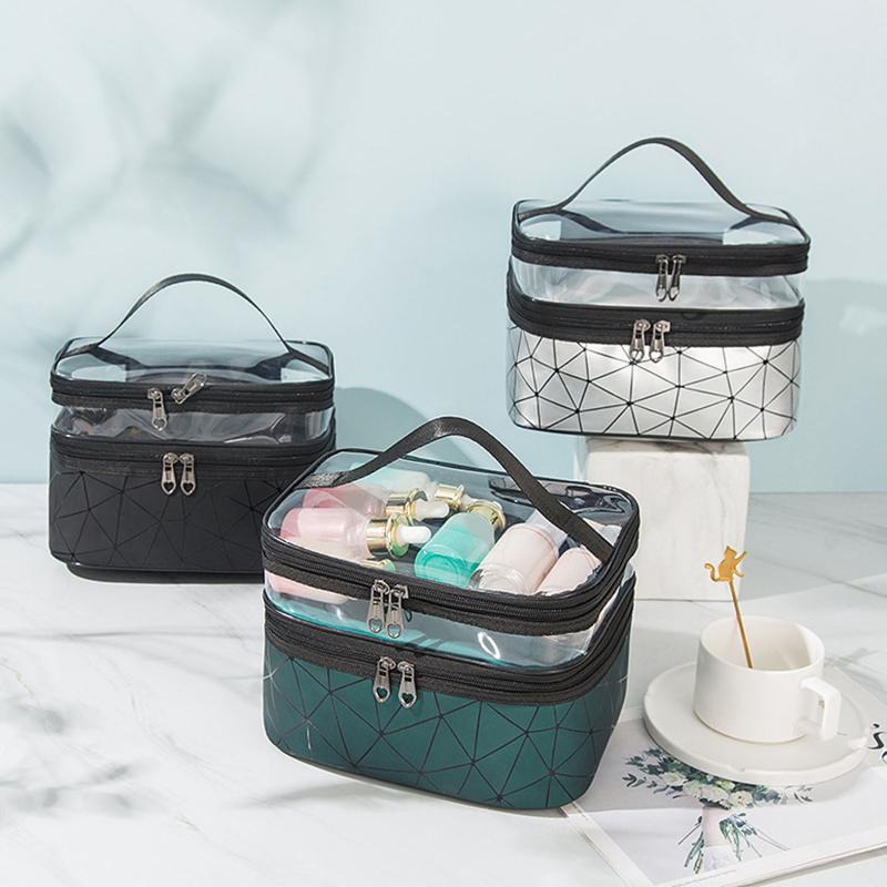 Cosmetic Bags & Cases Makeup Bag Organizer Double Layer Water-proof Portable Clear With Strap Toiletry For Women Home TravelCosmetic, Black
Cosmetic Bags & Cases Makeup Bag Organizer Double Layer Water-proof Portable Clear With Strap Toiletry For Women Home TravelCosmetic, Black