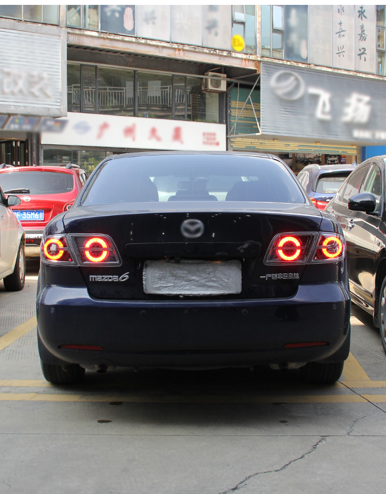 All LED Tail Lights For Mazda 6 Atenza 2004-2012 Rear Fog Brake Turn Signal Taillights Assembly Reversing Lamp