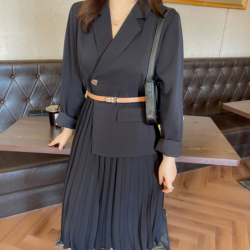 Women Casual Plus Size Polyster Dresses Suit Dress Fashion Summer Spring Long Sleeve Europe Irregular Pleated Draped Slimming Lady Wear to Work Clothing, Apricot dress
Women Casual Plus Size Polyster Dresses Suit Dress Fashion Summer Spring Long Sleeve Europe Irregular Pleated Draped Slimming Lady Wear to Work Clothing, Apricot dress