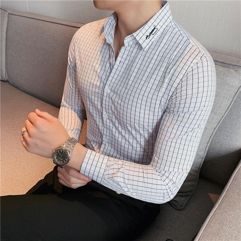 Men's Dress Shirts Men Fashion Casual Long Sleeve Plaid Shirt Slim Men's Social Business Brand Clothing Soft And ComfortableMen's, Blue
Men's Dress Shirts Men Fashion Casual Long Sleeve Plaid Shirt Slim Men's Social Business Brand Clothing Soft And ComfortableMen's, Blue