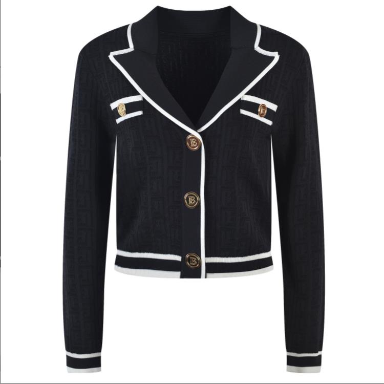 216 2022 Milan Runway Spring Summer Brand Same Style Sweater Short Sleeve Lapel Neck White Black Cardigan Striped High Quality Womens YL
216 2022 Milan Runway Spring Summer Brand Same Style Sweater Short Sleeve Lapel Neck White Black Cardigan Striped High Quality Womens YL