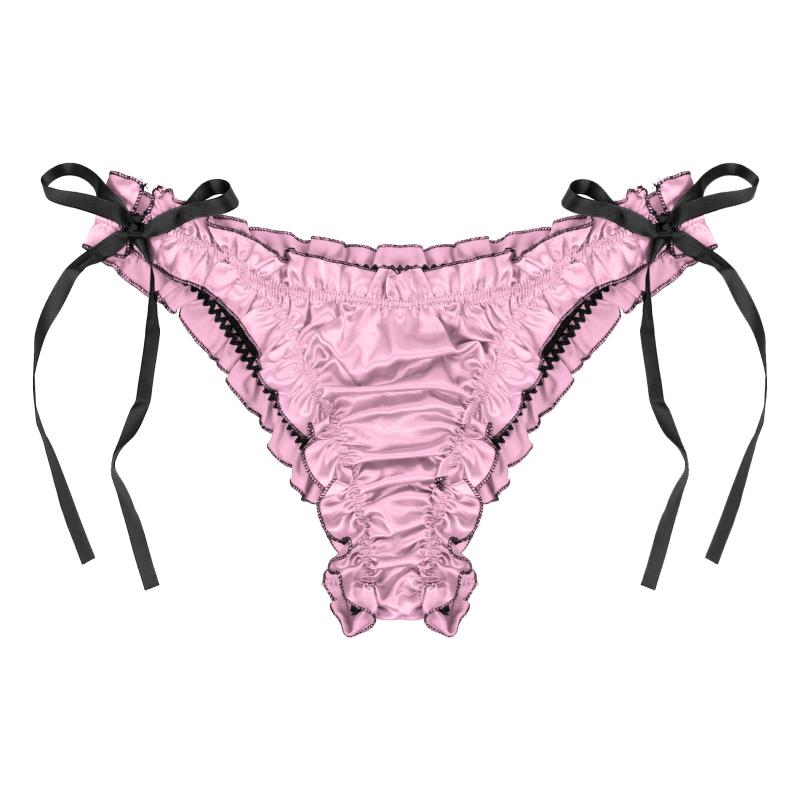 Men's G-Strings Men Low Waist Panties Ruffles Silk Satin Briefs Breathable Lace-up Pleated Trim Underpants Sissy Male Gay Underwear Sexy Pan, Black
Men's G-Strings Men Low Waist Panties Ruffles Silk Satin Briefs Breathable Lace-up Pleated Trim Underpants Sissy Male Gay Underwear Sexy Pan, Black