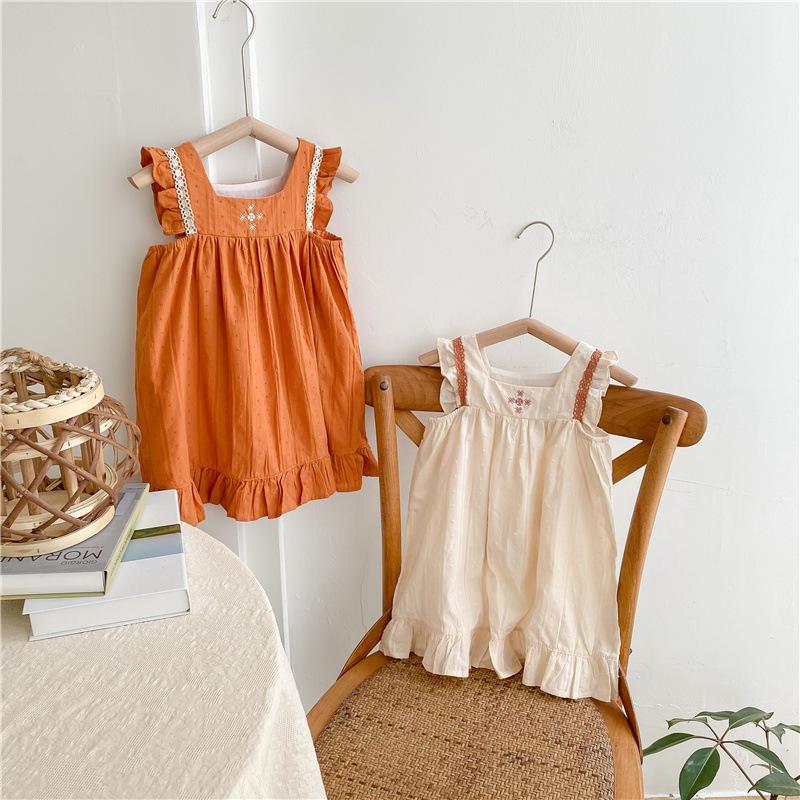 Girl's Dresses 2022 Summer Children's Clothes Girls Sling Sleeveless Square Neck DressGirl's, Beige
Girl's Dresses 2022 Summer Children's Clothes Girls Sling Sleeveless Square Neck DressGirl's, Beige