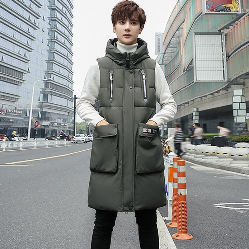Men's Vests 2022 Korean Casual Men Hooded Sleeveless Cotton-Padded Jacket Solid PrimaloftOne Long Vest Male Couples Big Pocket Waistcoat Phi
Men's Vests 2022 Korean Casual Men Hooded Sleeveless Cotton-Padded Jacket Solid PrimaloftOne Long Vest Male Couples Big Pocket Waistcoat Phi