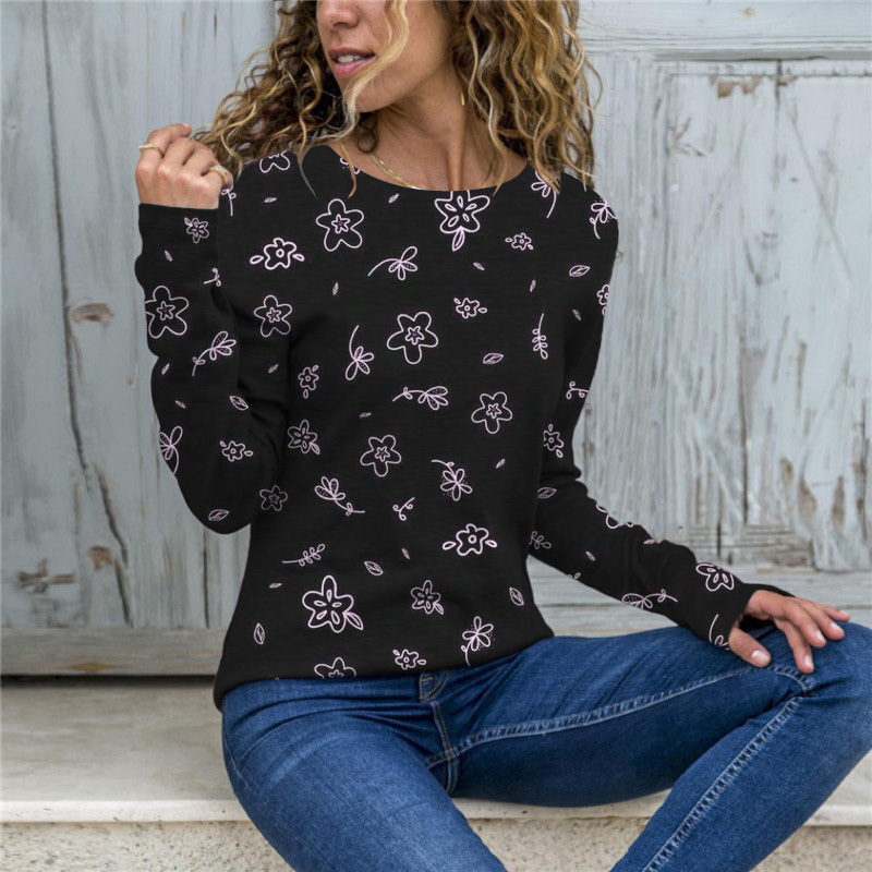 Gothic Skull Print Funny Long Sleeve T-Shirt Summer Autumn Women's Clothing Vintage Casual Loose Oversized Tee Shirt Female Tops 220321