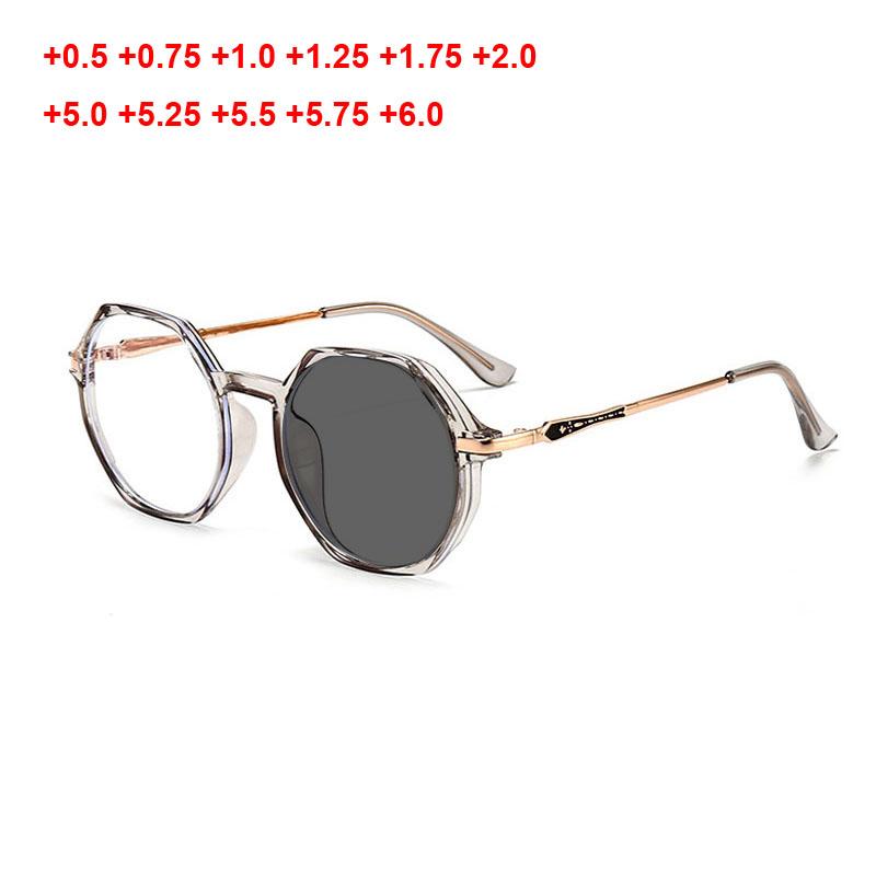 Sunglasses Round Transition Reading Glasses Presbyopia For Women Alloy TR90 Pochromic Eyeglasses 2.75 3.5 3.75 5.25 4.75Sunglasses
Sunglasses Round Transition Reading Glasses Presbyopia For Women Alloy TR90 Pochromic Eyeglasses 2.75 3.5 3.75 5.25 4.75Sunglasses