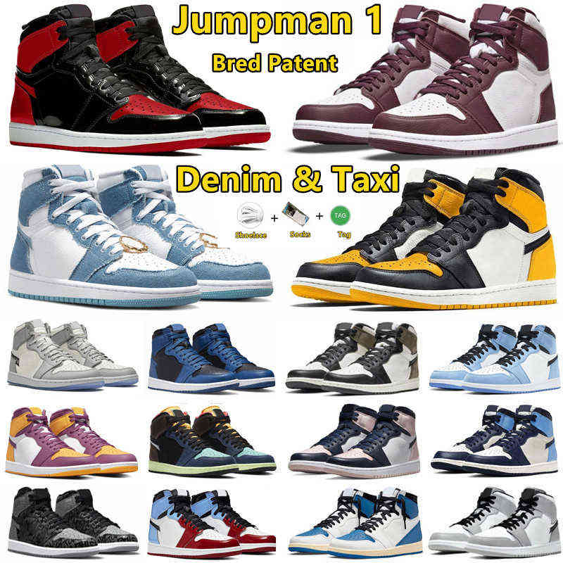 Denim Jumpman 1 High OG 1s Mens Basketball Shoes Bred Patent UNC Shadow 2.0 Bio hack Bordeaux Chicago Taxi Rebellionaire Dark Mocha Women, Color#36
Denim Jumpman 1 High OG 1s Mens Basketball Shoes Bred Patent UNC Shadow 2.0 Bio hack Bordeaux Chicago Taxi Rebellionaire Dark Mocha Women, Color#36
