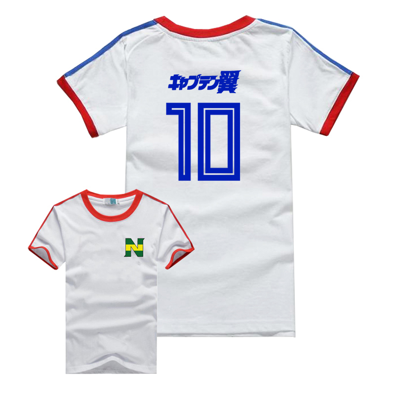 Captain Tsubasa T Shirt Kojiro Hyuga Short Sleeve Adult Kids Cosplay Costume Summer Top High Quality Clothing 220712