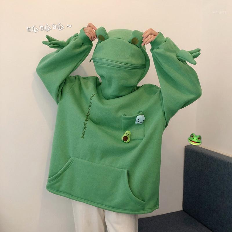 Funny Frog Hoodies Women Harajuku Oversize Thick Fleece Long Sleeve Hooded Sweatshirt Winter Cartoon Loose Crewneck Pullover Women's & Sweat, Green
Funny Frog Hoodies Women Harajuku Oversize Thick Fleece Long Sleeve Hooded Sweatshirt Winter Cartoon Loose Crewneck Pullover Women's & Sweat, Green