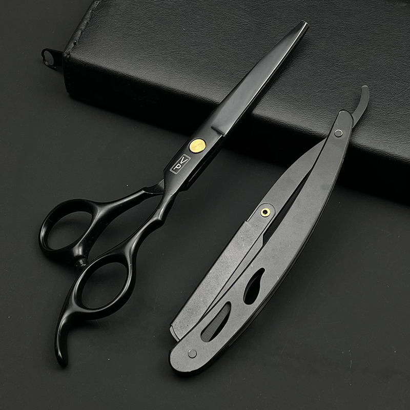 6 Inch Right Handed Professional Hairdressing Scissors Haircut Set Hair Cutting Barber Thinning Styling Tool 220317