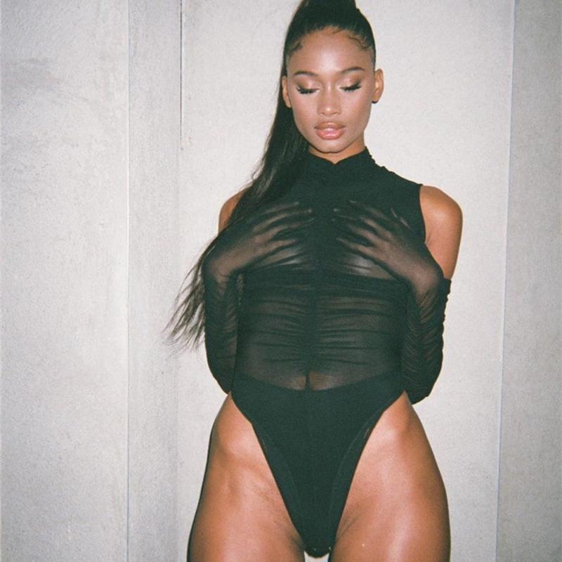 Women' Two Piece Pants Long Sleeve Romper For Women 2022 Sexy Hollow Out Mesh Sheer Bodysuits Turtleneck Solid Ruched Party Outfits Female, Black
Women' Two Piece Pants Long Sleeve Romper For Women 2022 Sexy Hollow Out Mesh Sheer Bodysuits Turtleneck Solid Ruched Party Outfits Female, Black