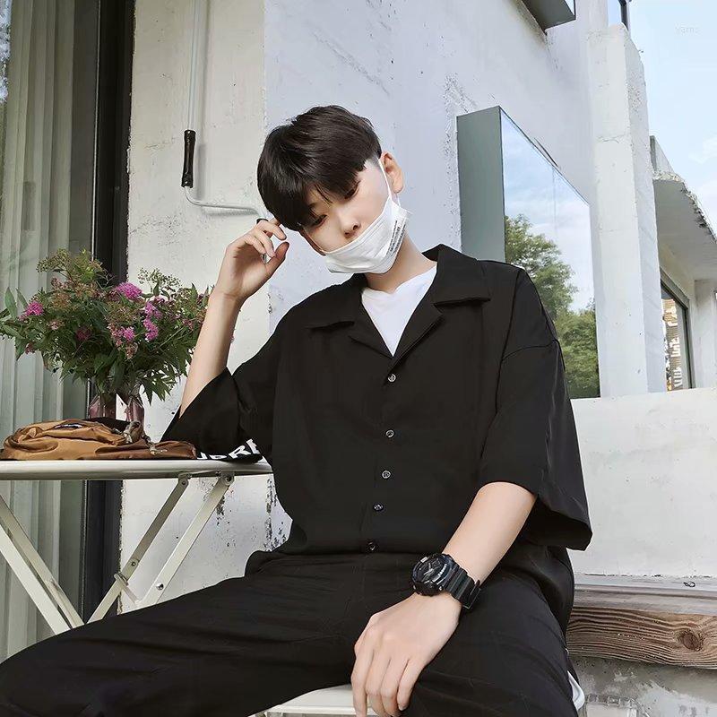 Men Harajuku Solid Short Sleeve Shirt Chic Korean Fashions Cargo Summer Shirts Cotton Mens Vintage Oversized Button Up Men' Casual, Black
Men Harajuku Solid Short Sleeve Shirt Chic Korean Fashions Cargo Summer Shirts Cotton Mens Vintage Oversized Button Up Men' Casual, Black