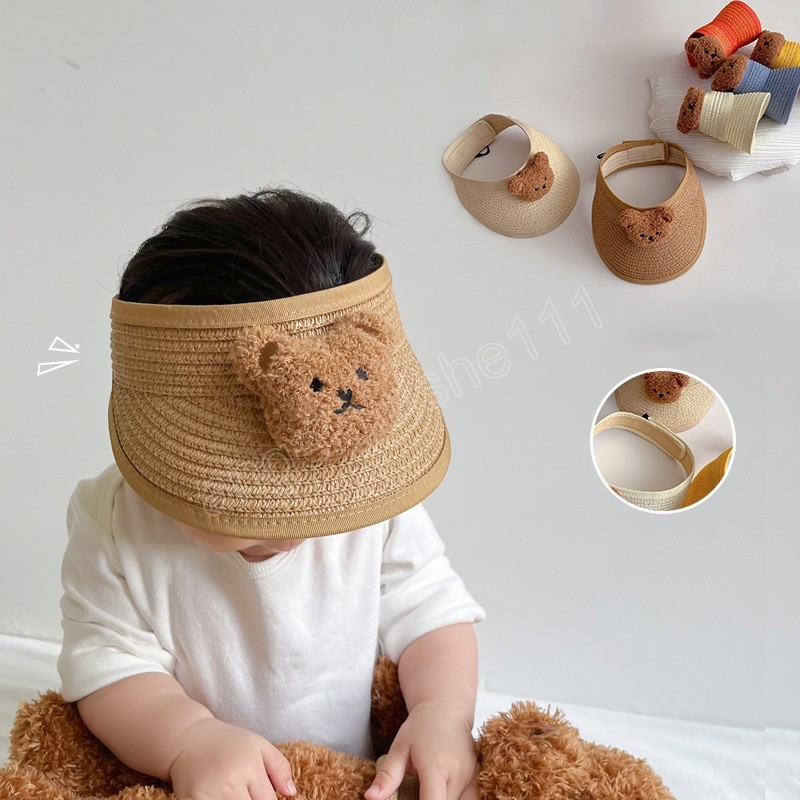 Korean Cartoon Bear Baby Straw Hat Summer Kids Boys Girls Breathable Sun Hats Outdoor Beach UV Protection Visor Hat
Korean Cartoon Bear Baby Straw Hat Summer Kids Boys Girls Breathable Sun Hats Outdoor Beach UV Protection Visor Hat