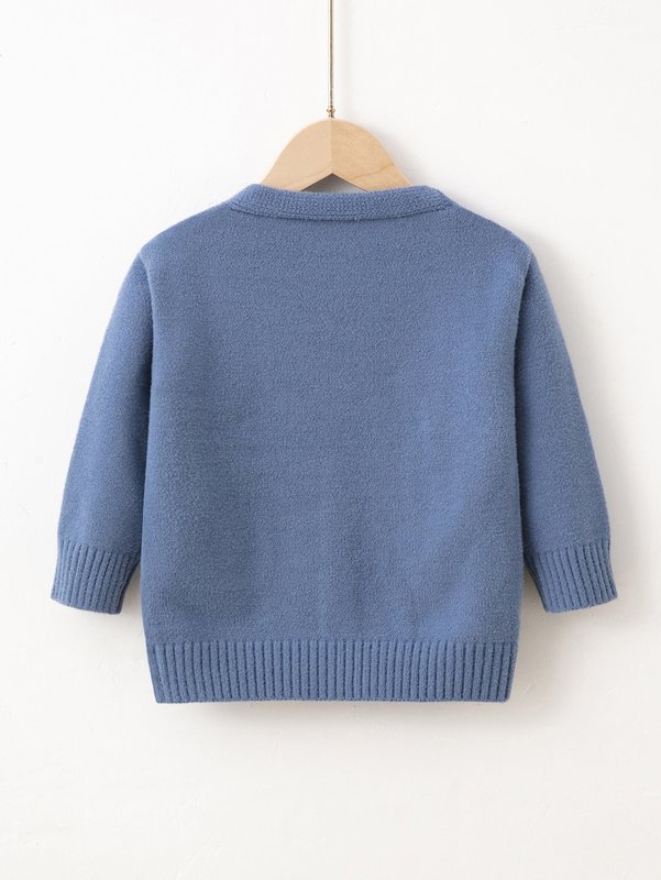 Toddler Boys Dinosaur Pattern Dual Pocket Button Front Cardigan SHE