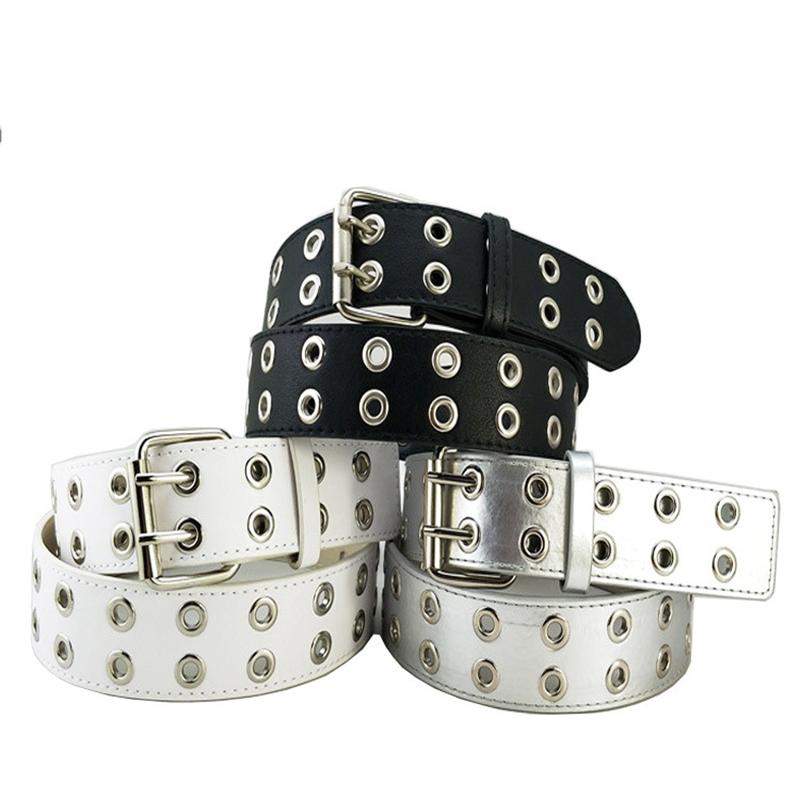 Belts Punk Double Row Pin Buckle Belt For Women Designer Fashion Brand Rock Personality Luxury MenBelts, Black
Belts Punk Double Row Pin Buckle Belt For Women Designer Fashion Brand Rock Personality Luxury MenBelts, Black