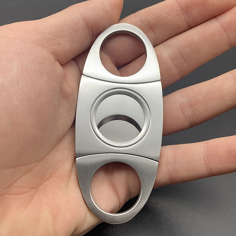 Cigar Tool Accessories Stainless Steel Metal Cigar Cutter Portable Double Blades Guillotine Cigars Scissors Cigares Cut Device Knife Father's Day Gift ZL0603A
Cigar Tool Accessories Stainless Steel Metal Cigar Cutter Portable Double Blades Guillotine Cigars Scissors Cigares Cut Device Knife Father's Day Gift ZL0603A