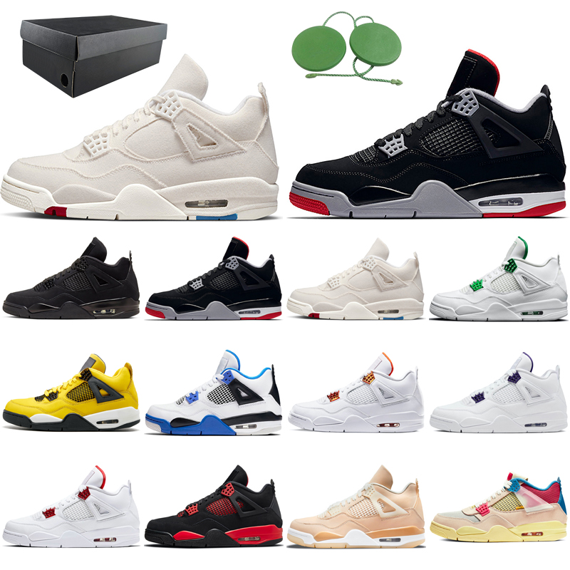 2022 black cat 4s basketball shoes 4 men Red Thunder Canvas Green Metallic Lightning Motorsports Orange Metallic Shimmer Zen Master sneakers with box, Bred
2022 black cat 4s basketball shoes 4 men Red Thunder Canvas Green Metallic Lightning Motorsports Orange Metallic Shimmer Zen Master sneakers with box, Bred