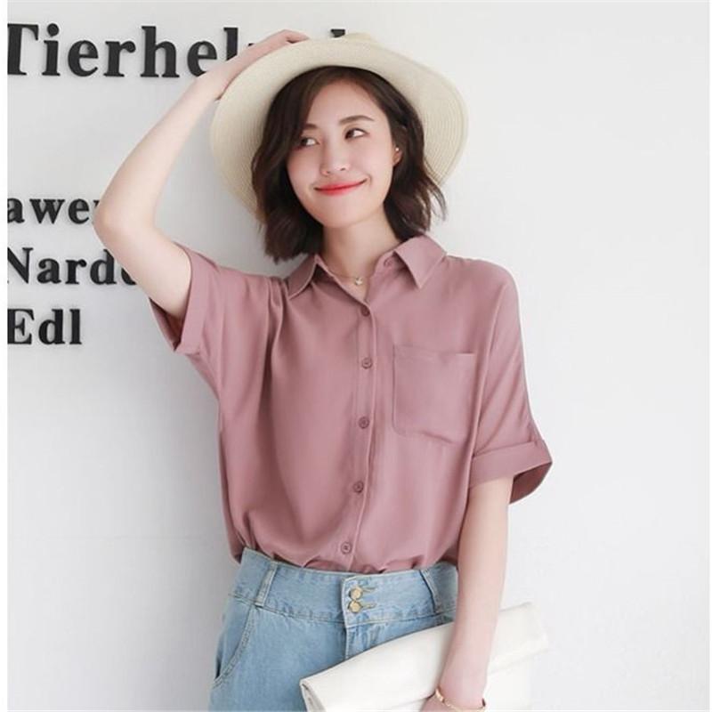 Women Blouse Summer Short Sleeve Turn-down Collar Loose Casual Shirt Black White Plus Size Tops Blusas Mujer 2022 Women' Blouses & Shirts
Women Blouse Summer Short Sleeve Turn-down Collar Loose Casual Shirt Black White Plus Size Tops Blusas Mujer 2022 Women' Blouses & Shirts