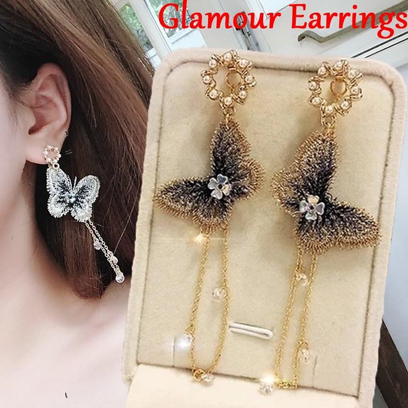 Stud Japanese And Korean Net Red Vintage Embroidery Butterfly Earrings Version Of The Personality Long Tassel StudStud
Stud Japanese And Korean Net Red Vintage Embroidery Butterfly Earrings Version Of The Personality Long Tassel StudStud