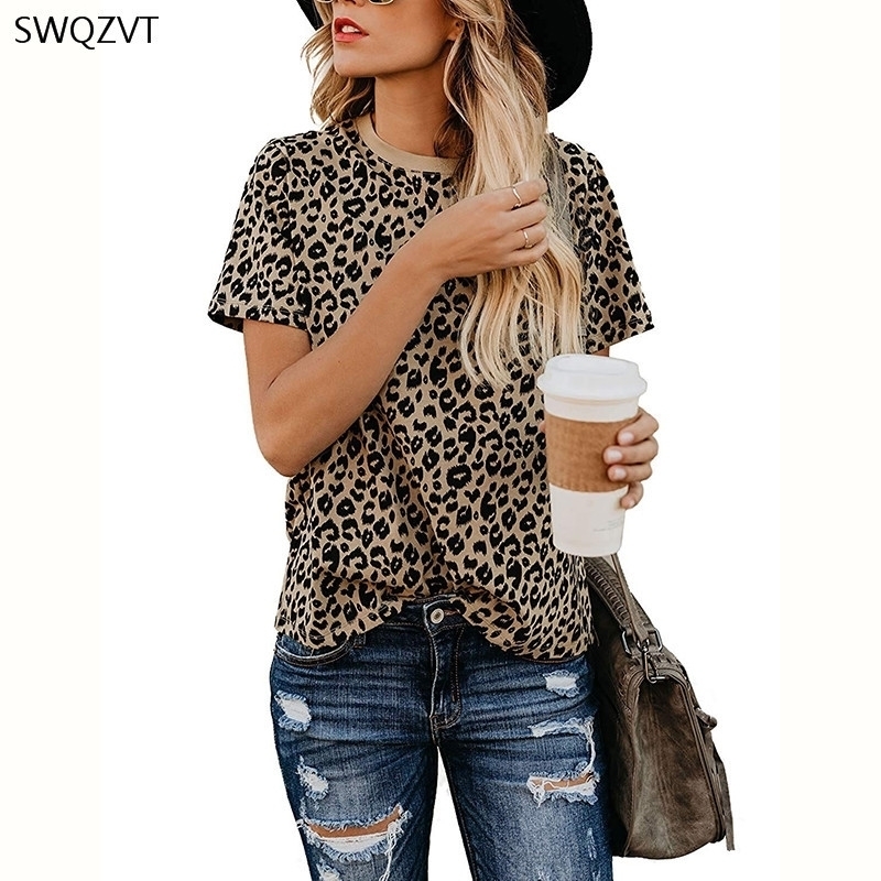 Spring Summer Women Tshirt Casual Leopard Print Round Neck Short Sleeve Shirt Ladies Tops Tees Clothing Y200412, Camouflage
Spring Summer Women Tshirt Casual Leopard Print Round Neck Short Sleeve Shirt Ladies Tops Tees Clothing Y200412, Camouflage