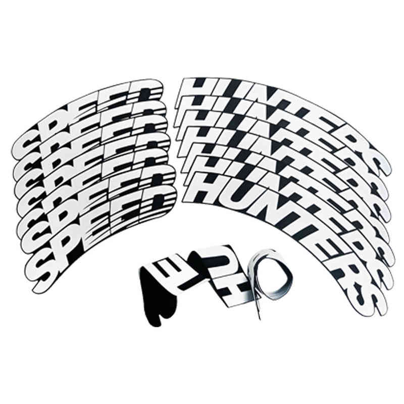 SPEED HUNTERS Tire Letter Sticker 3D rubber waterproof Car Motorcycle Tire Modified Letter Stickers Automotive Interior Supplies Y220609