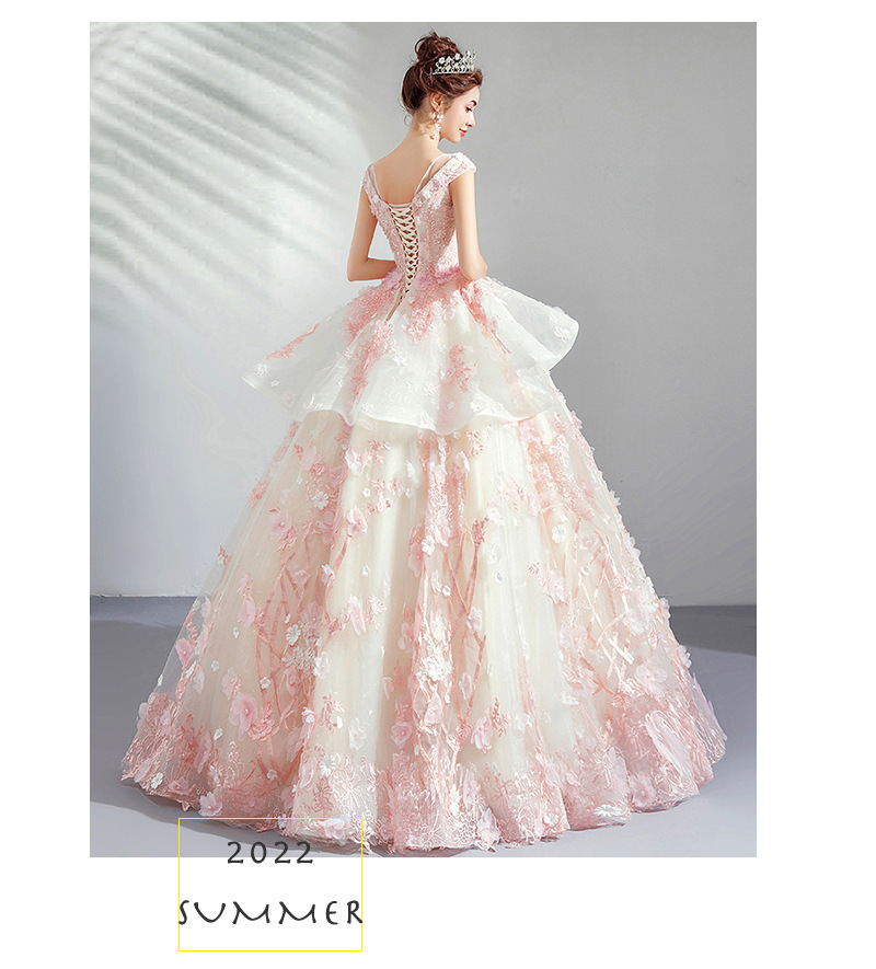 Newest Wedding Dresses D Wers Crystals Beads Backless A E Chapel Train Lace Bg Customed Ivory Princess Bridal Gowns 6660306