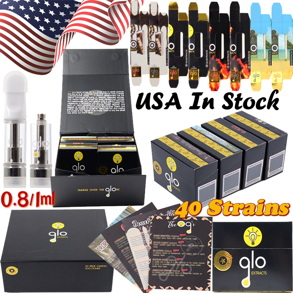 USA In Stock Newest Packaging Empty 40 Strains GLO Atomizers Extracts Vape Cartridges Oil Carts Dab Wax Pen Ceramic Coil Glass Thick 510 Thread Battery Vaporizer
USA In Stock Newest Packaging Empty 40 Strains GLO Atomizers Extracts Vape Cartridges Oil Carts Dab Wax Pen Ceramic Coil Glass Thick 510 Thread Battery Vaporizer