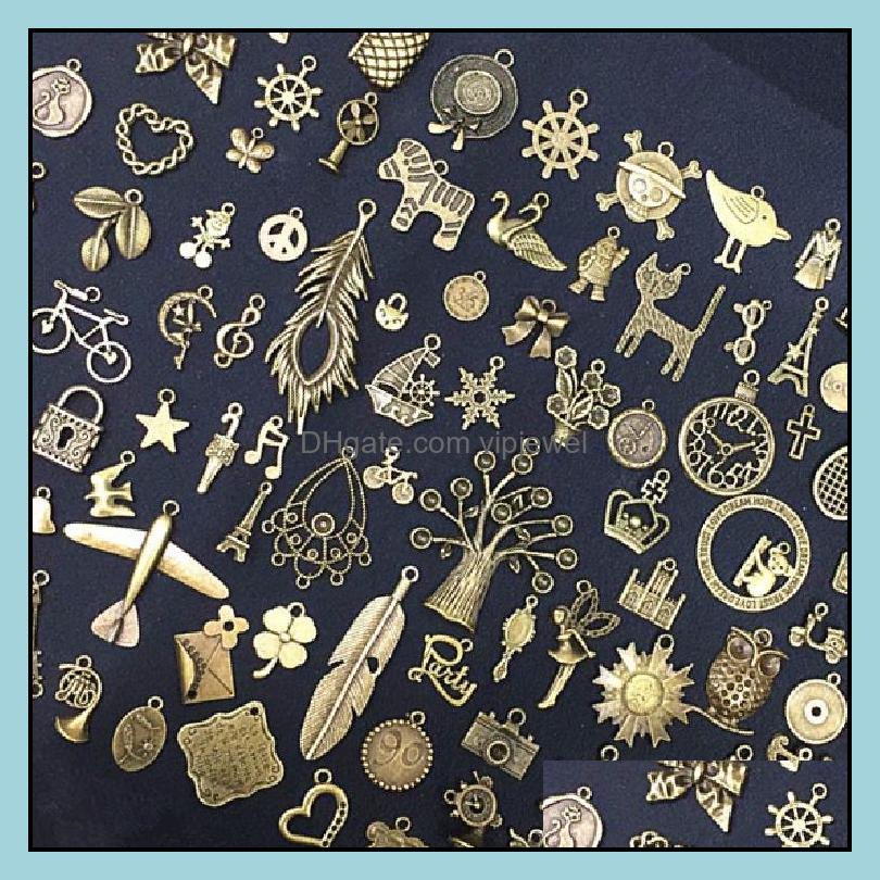 Other Jewelry Findings Components Diy Handmade Materials Antique Small Accessories Wholesale 96 Models Mix Necklace Dhqno