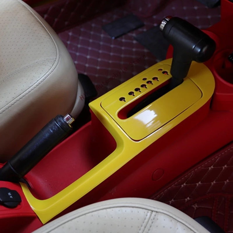 For Volkswagen Beetle 2003 04 05 06 07 08 09 10 ABS Car Gear Shift Knob Panel Frame Cover Trim Cover Interior Accessories Parts