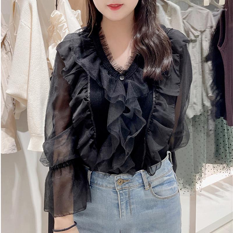 Women's Knits & Tees Japanese Sweet Gauze Patchwork Sweater V-neck Single Breasted Long Sleeve Jumper Chic Elegant Cardigan Fall 2022 Mari22, Black
Women's Knits & Tees Japanese Sweet Gauze Patchwork Sweater V-neck Single Breasted Long Sleeve Jumper Chic Elegant Cardigan Fall 2022 Mari22, Black