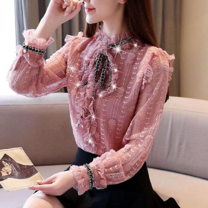 Women' Blouses & Shirts Fashion Vintage Floral Chiffon Women 2022 Long Sleeve Button Up Shirt Ladies Top Blouse Ruffles Lace Korean Clothes, Pink
Women' Blouses & Shirts Fashion Vintage Floral Chiffon Women 2022 Long Sleeve Button Up Shirt Ladies Top Blouse Ruffles Lace Korean Clothes, Pink