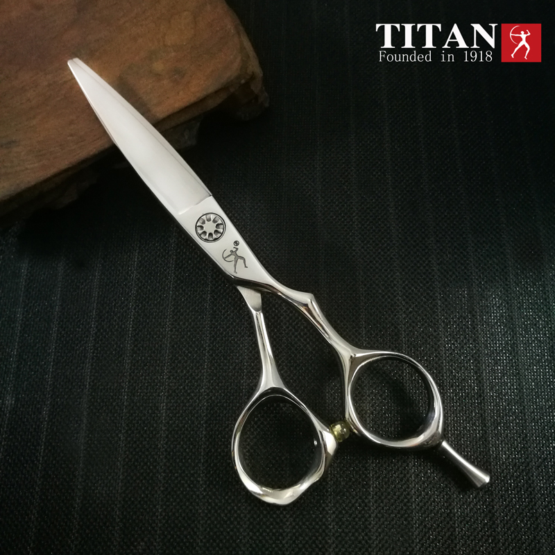 Titan high quality beard ball screw hand made sharp VG10 steel hair cutting scissors free 220317