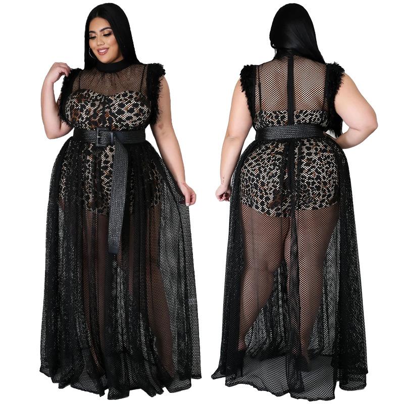 Plus Size Dresses Summer Dress Women Mesh With Leopard Lining Transparent Club Party Sexy Wholesale Drop RV928, Photo color
Plus Size Dresses Summer Dress Women Mesh With Leopard Lining Transparent Club Party Sexy Wholesale Drop RV928, Photo color