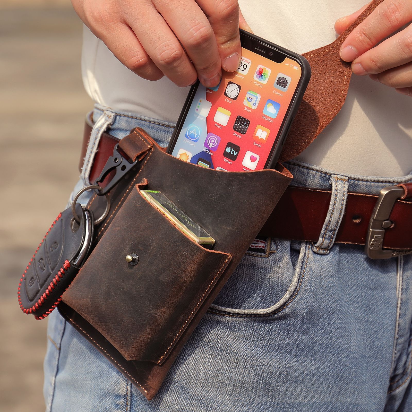Waist Bags Mobile phone pockets new wear belt leather mobile phone bag construction site sports tactical pockets, High-quality
Waist Bags Mobile phone pockets new wear belt leather mobile phone bag construction site sports tactical pockets, High-quality