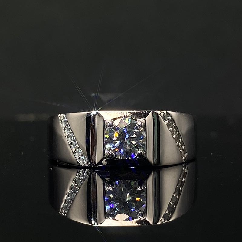 Cluster Rings Sterling Silver Moissanite Ring For Men Fashion Diamond Wedding Promise Classic Mens RingCluster
Cluster Rings Sterling Silver Moissanite Ring For Men Fashion Diamond Wedding Promise Classic Mens RingCluster