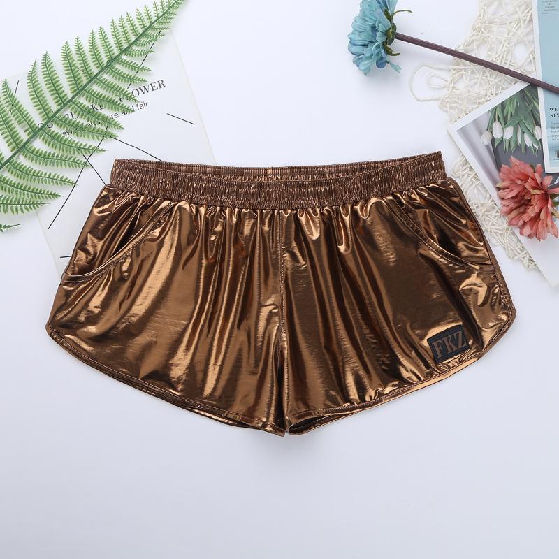 Men' Shorts Mens Shiny Metallic Boxer Rave Party Clubwear Costumes Swimming Trunks Low Rise Elastic Waistband Dance ShortsMen, Silver 
Men' Shorts Mens Shiny Metallic Boxer Rave Party Clubwear Costumes Swimming Trunks Low Rise Elastic Waistband Dance ShortsMen, Silver