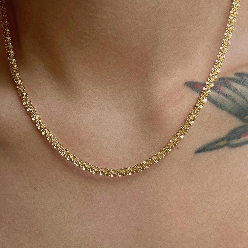 Chains Dasein ACC Ins 18k Gold Plated Tarnish Free Stainless Steel 4mm Bouquet Chain Necklace Waterproof Jewelry For WomenChains
Chains Dasein ACC Ins 18k Gold Plated Tarnish Free Stainless Steel 4mm Bouquet Chain Necklace Waterproof Jewelry For WomenChains