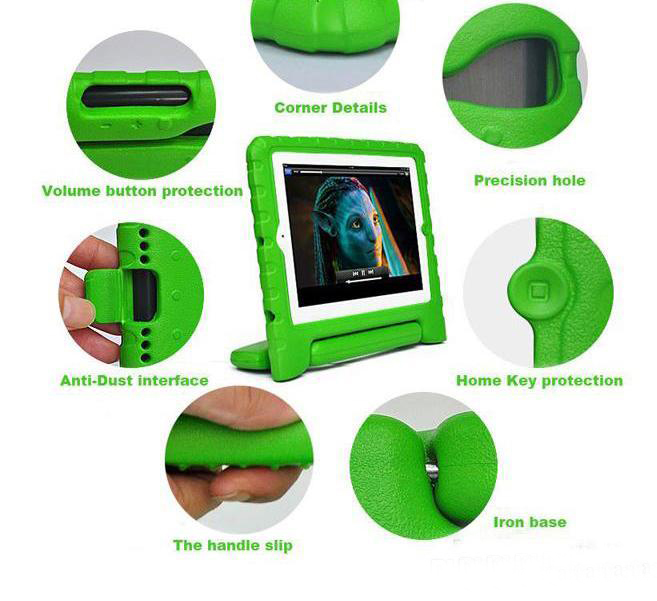 Kids Handle Stand EVA Soft Shockproof Tablet pc Cases Silicone Case For iPad Mini 2 3 4 Ipad Air pro129 pro11 HD8 S