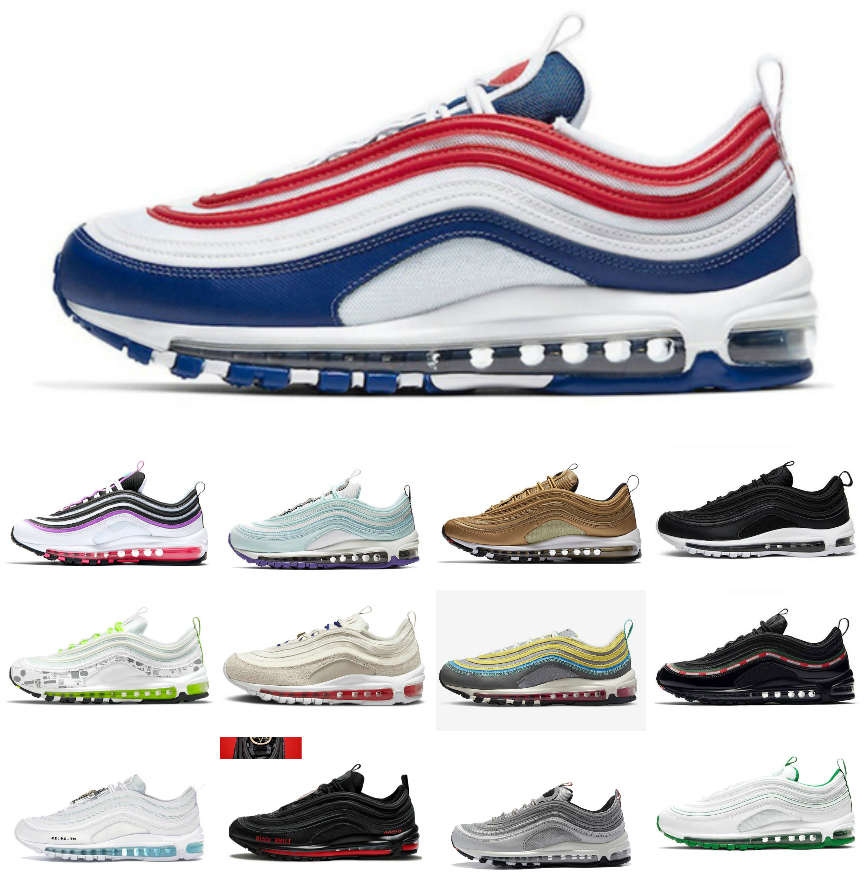 97s undefeated 97 mens womens running shoes triple black metallic gold sliver bullet Mschf Lil Nas Satan Luke inri jesus designer air Sprung Iron Grey Men sneakers, Bubble package bag
97s undefeated 97 mens womens running shoes triple black metallic gold sliver bullet Mschf Lil Nas Satan Luke inri jesus designer air Sprung Iron Grey Men sneakers, Bubble package bag