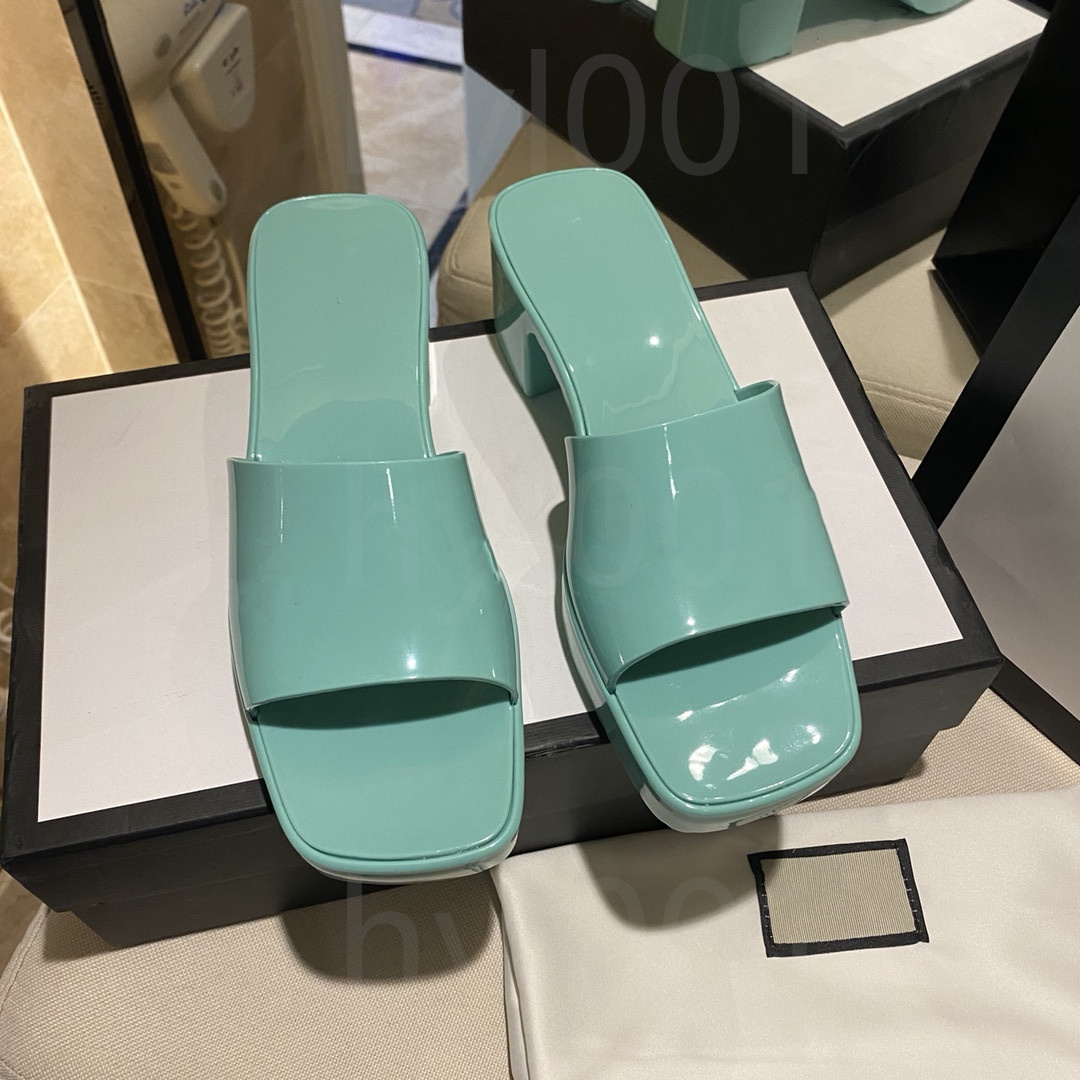 Women Slippers Designer slides woman Bright colored plastic high heels Slippers sneaker triple loafers boots trainers dress shoes sneakers 35-41